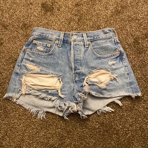Levi’s 501 Distressed Denim Shorts
